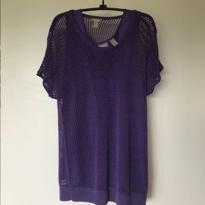 Knit top with matching shell